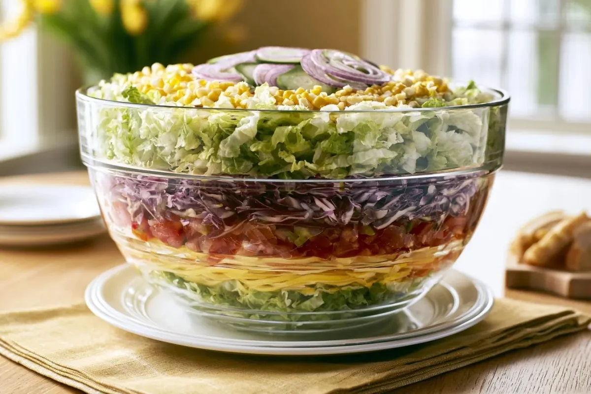 Ensalada por capas ideal para olas de calor y verano Ensalada por capas ideal para olas de calor y verano
