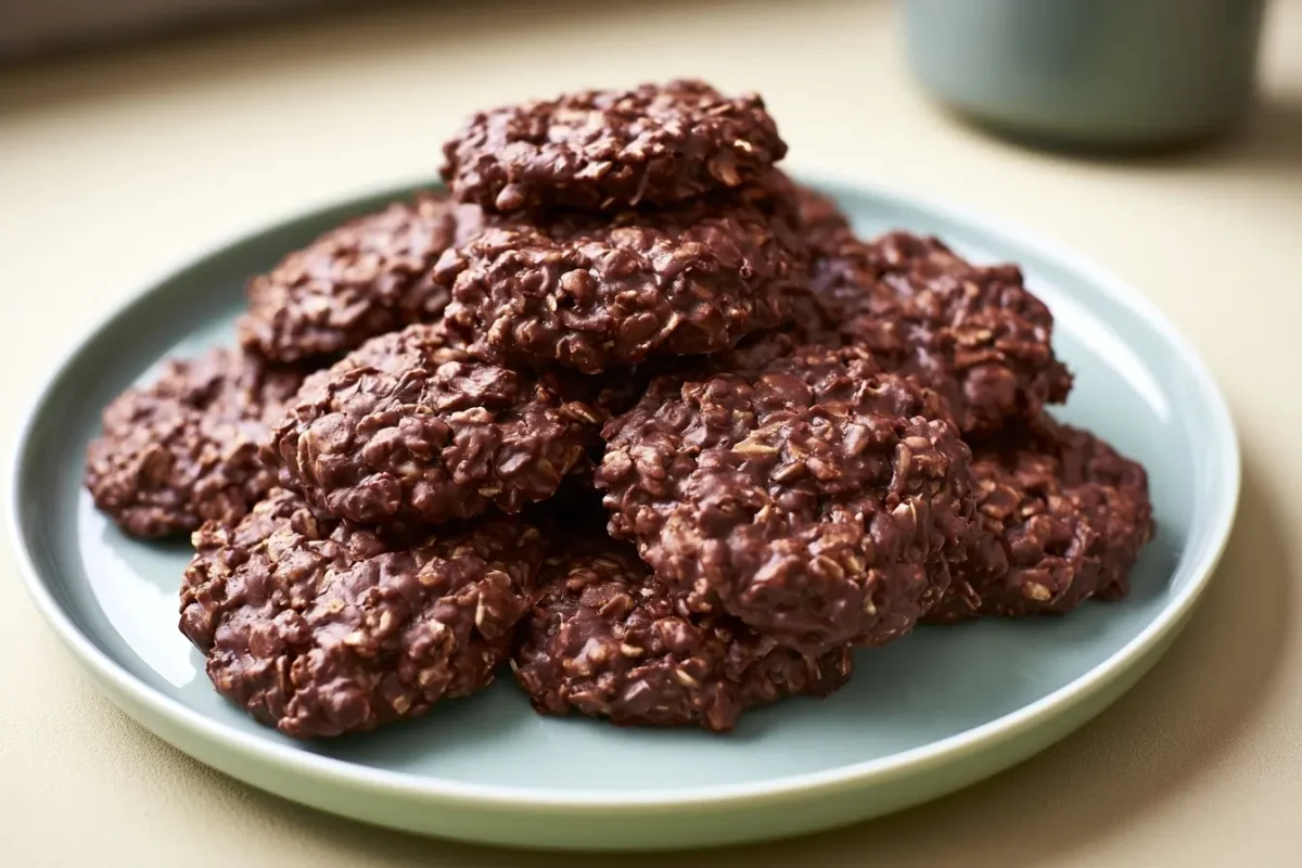 Galletas de chocolate fáciles sin horno con solo 3 ingredientes Galletas de chocolate fáciles sin horno con solo 3 ingredientes