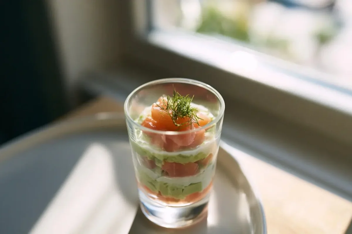 Verrine de salmón y aguacate: receta fácil y deliciosa